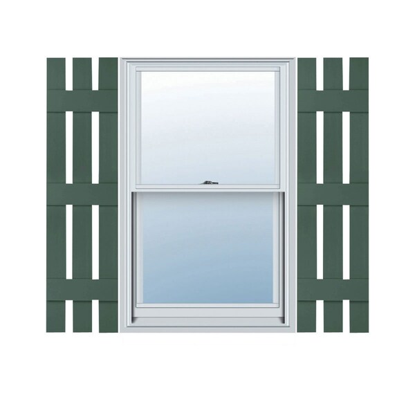 Ekena Millwork Mid-America Vinyl, TailorMade Three Board Spaced (3 Batten), Board-n-Batten Shutters, S31258028, PR S31258028 - main